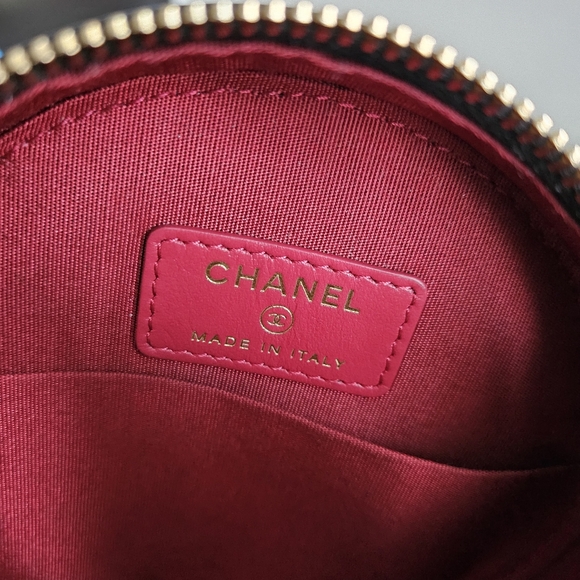 Chanel Black Quilted Round Crossbody with Three-tone Chain Strap - Picture 10 of 12